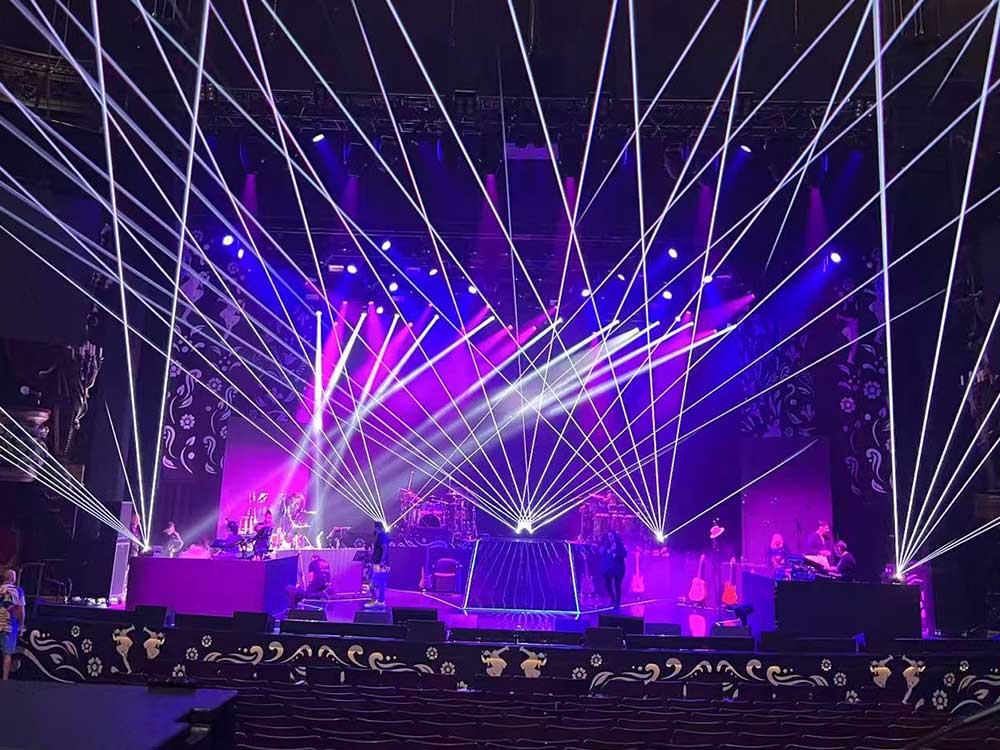 Full event production with coordinated stage lighting