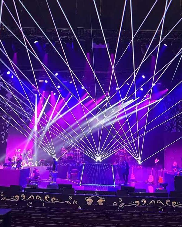 Full event production with coordinated stage lighting
